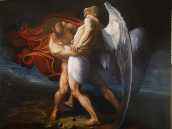 Jacob lucha contra el ángel