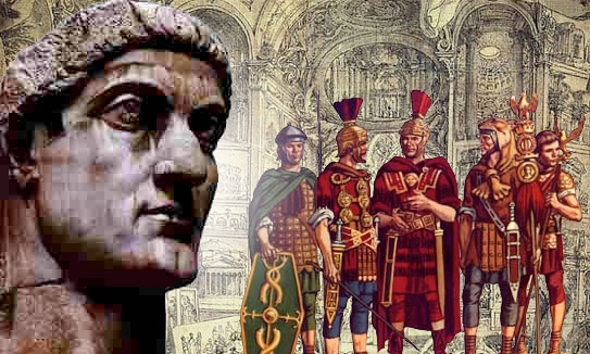 Constantino y legionarios